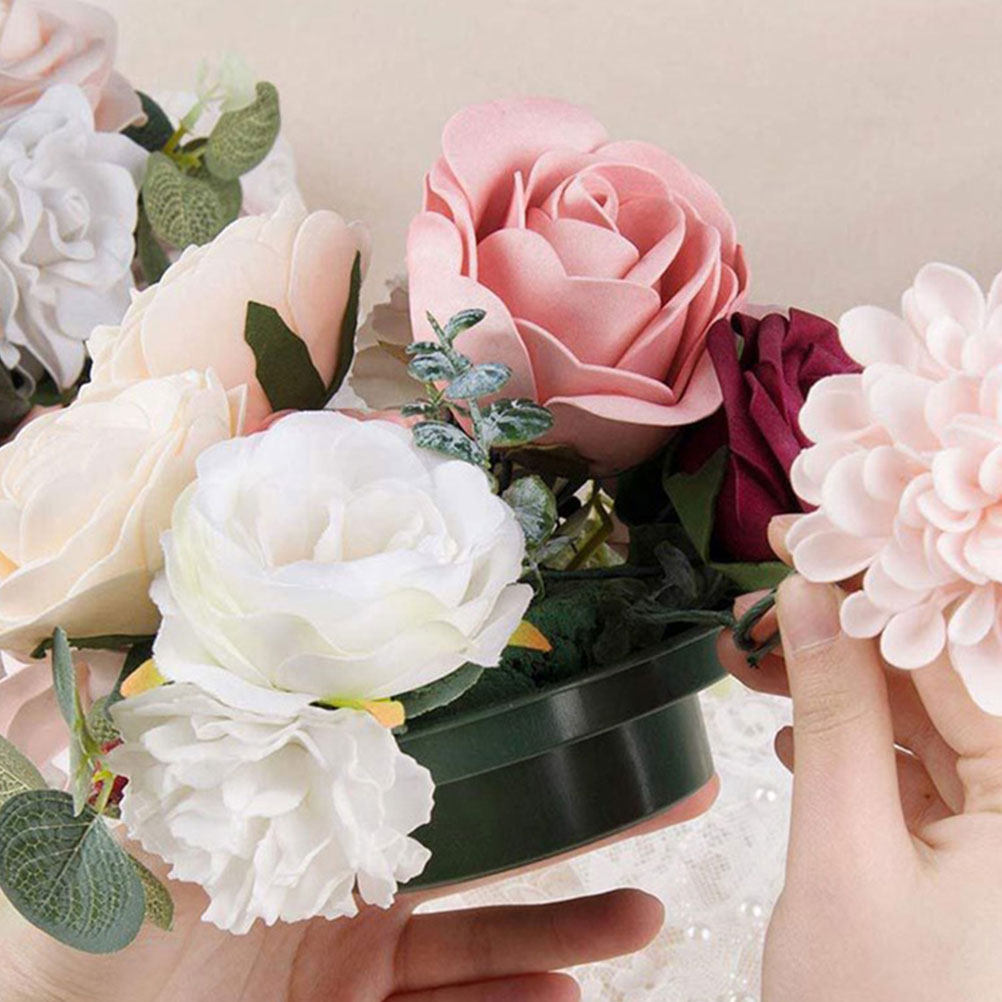 Wedding Event Supply - 2Pcs Round Floral Mud Floral Arrangement