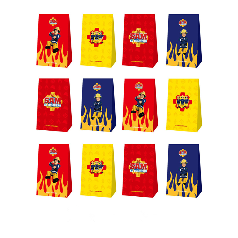 Wedding Event Supply - 12pcs Fireman Sam Candy Bags Popcorn