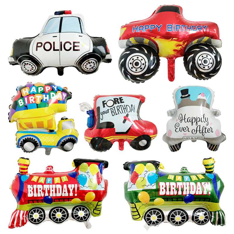 1PC Cartoon Car Balloons Fire  - Wedding Qq review and price