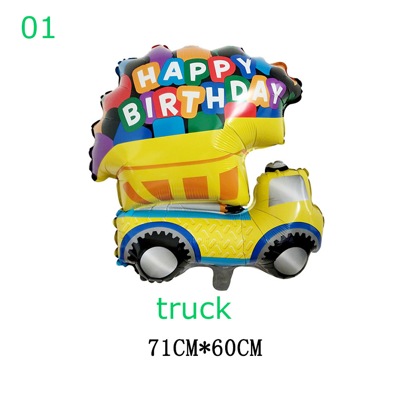 1PC Cartoon Car Balloons Fire  - Wedding Qq review and price