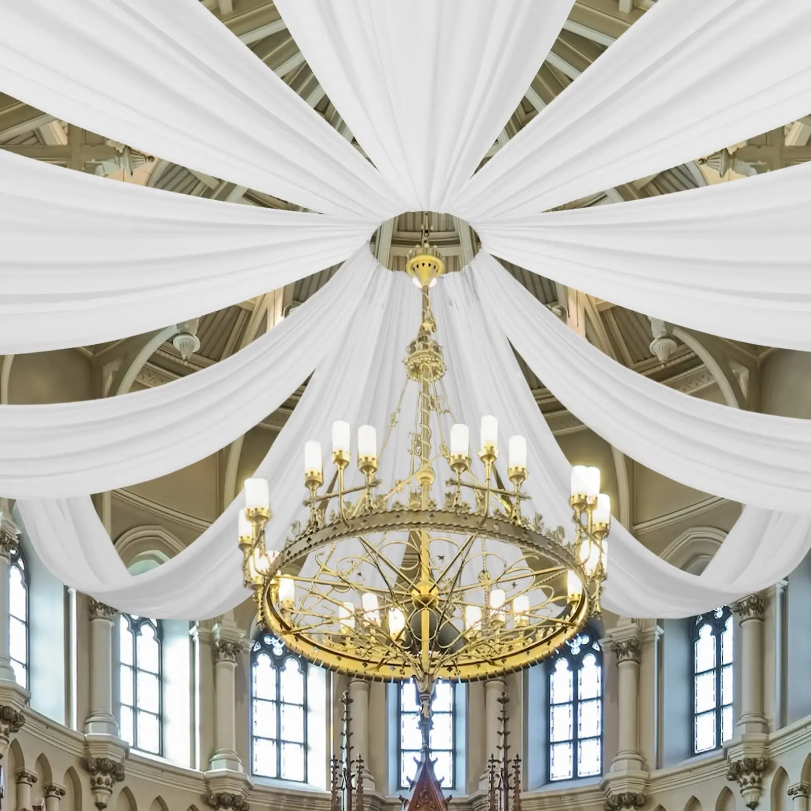 White Wedding Dress Ceiling Dr - Wedding Ceremony Supply review and price