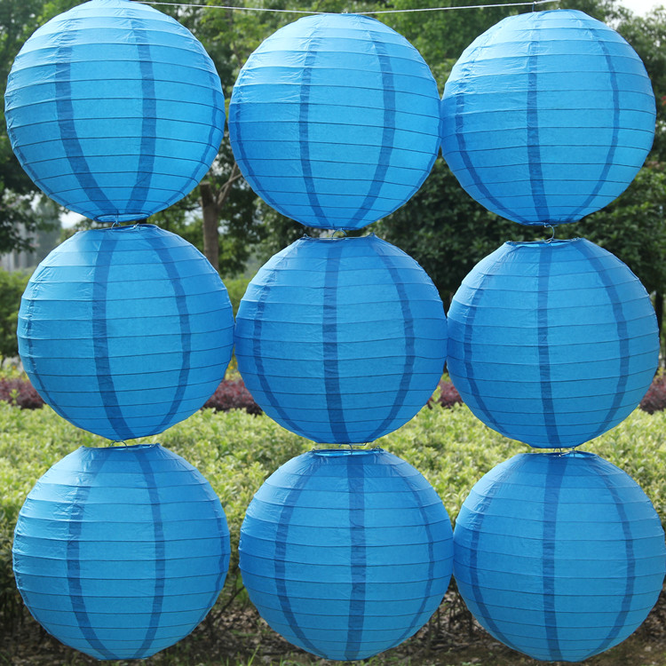 Blue Color China Paper Lantern - Wedding Event Supply review and price