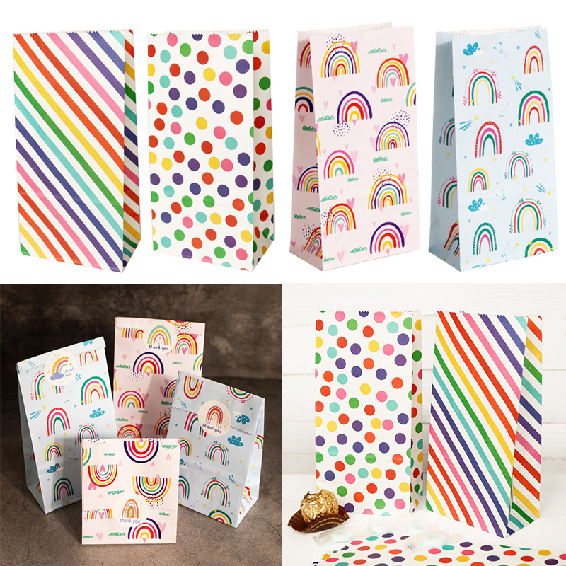 Small Paper Bags Rainbow Print - Wedding Event Supply review and price